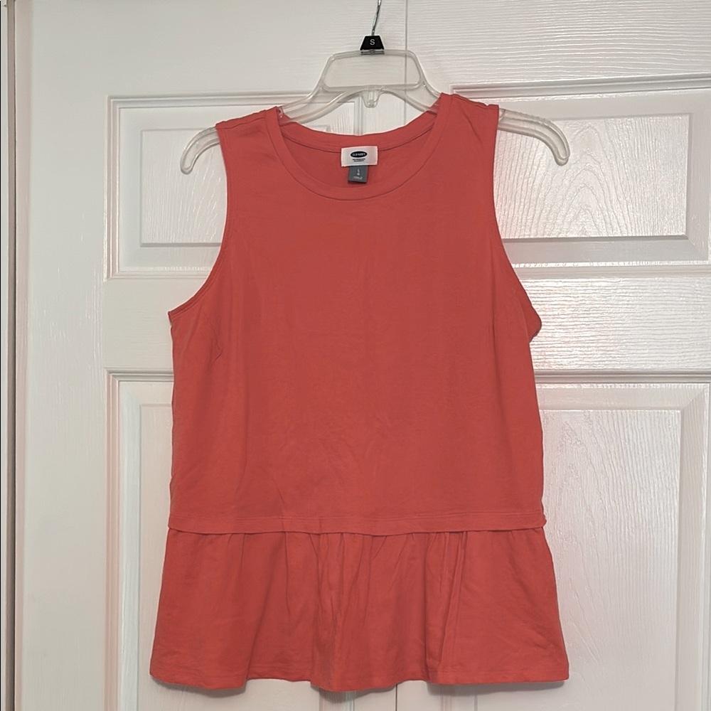 Old Navy Pink Peplum Tank Top